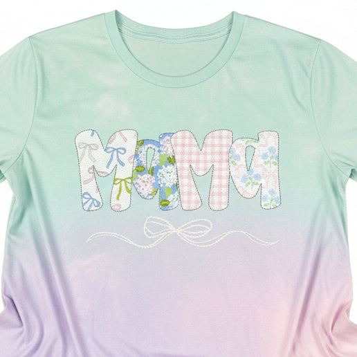 PASTEL MAMA GLITTER PRINT WITH BOWS #0730  (MAMA)