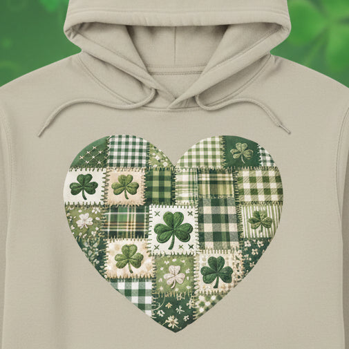 STICHED ST PATRICK HEART READY TO PRESS DTF #0775 (ST PATRICK)