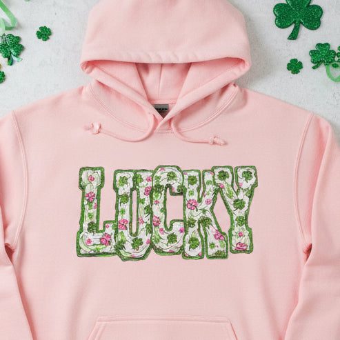 PASTEL BRUSH STROKES LUCKY READY TO PRESS DTF #0781 (ST PATRICK$)