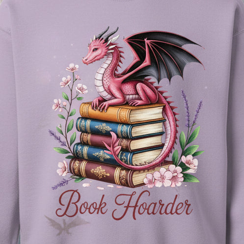 BOOK HOARDER CUTE PASTEL DRAGON #0785 (BOOKS)