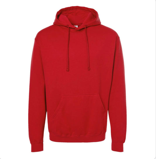 RED Tultex 320M Fleece Hooded Sweatshirt - 320