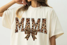 #997 MAMA LEOPARD WITH BOW GLITTER