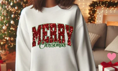 #1018 MERRY CHRISTMASS GLITTER