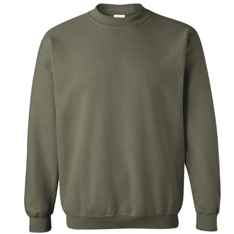 MILITARY GREEN Gildan G180 Unisex Heavy Blend™ 50/50 Crewneck Sweatshirt