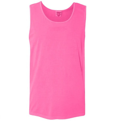 NEON PINK Comfort Colors - 9360 Garment-Dyed Heavyweight Tank Top