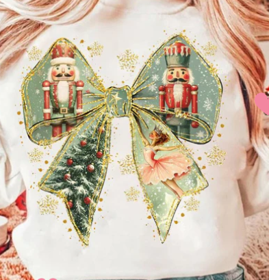 #1051 NUTCRACKER BOW GLITTER