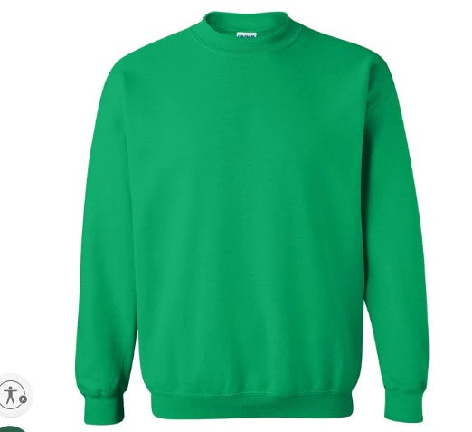 IRISH GREEN Gildan G180 Unisex Heavy Blend™ 50/50 Crewneck Sweatshirt
