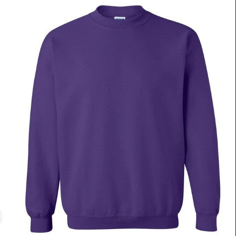PURPLE Gildan G180 Unisex Heavy Blend™ 50/50 Crewneck Sweatshirt