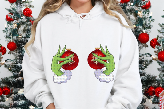 #996 GREEN MAN CHRISTMAS BALL GLITTER