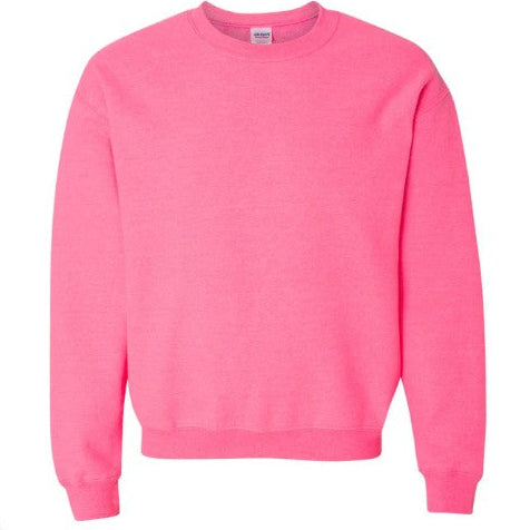 SAFETY PINK Gildan G180 Unisex Heavy Blend™ 50/50 Crewneck Sweatshirt