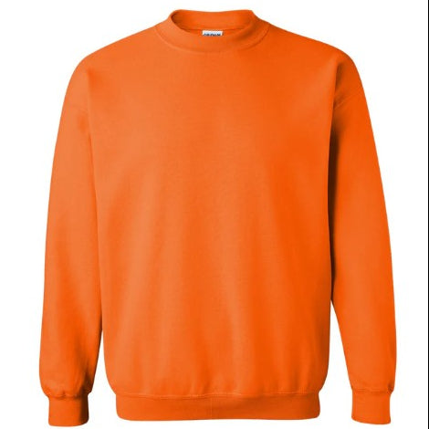 SAFETY ORANGE Gildan G180 Unisex Heavy Blend™ 50/50 Crewneck Sweatshirt