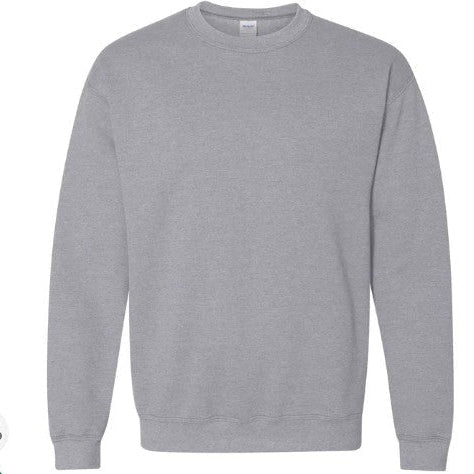 SPORTS GREY Gildan G180 Unisex Heavy Blend™ 50/50 Crewneck Sweatshirt