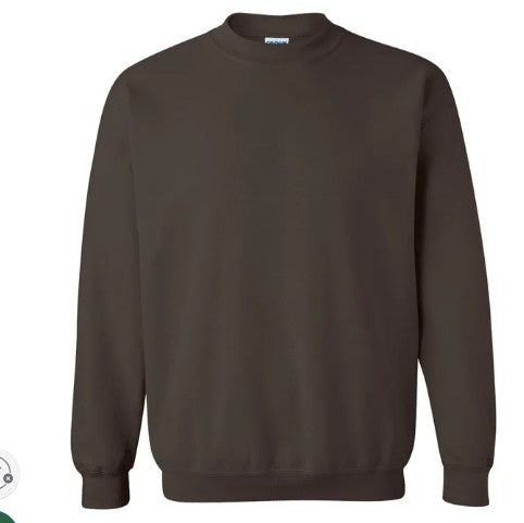 DARK CHOCOLATE Gildan G180 Unisex Heavy Blend™ 50/50 Crewneck Sweatshirt