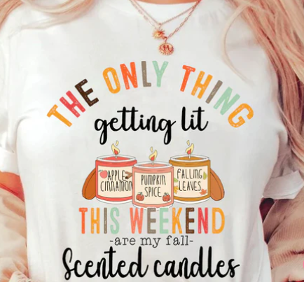 #1006 THIS WEEKEND ARE MY FALL SCENTED CANDLES GLITTER