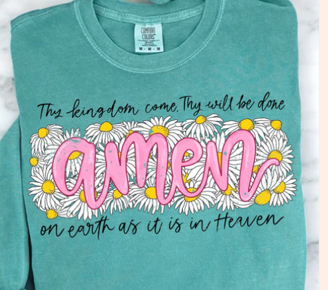 #1037 THE KINGDOM COME THEY WIIL BE DONE AMEN GLITTER