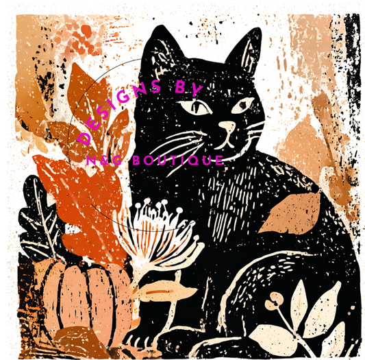 #777 Whimsical Cat Graphic Tee,