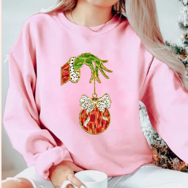 #1065 WATERCOLOR GREEN MAN HAND GLITTER