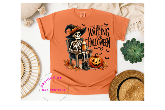 JUST WAITING FOR HOLLOWEEN DTF OR SUBLIMATION #366