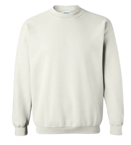 WHITE Gildan G180 Unisex Heavy Blend™ 50/50 Crewneck Sweatshirt