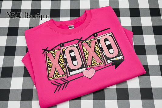 XOXO ARROW GLITTER CLEAR FILM #0005 (VALENTINES)