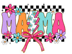 Retro Mama Bow #056  Available in Sublimation and DTF Just Pick Your Shirt