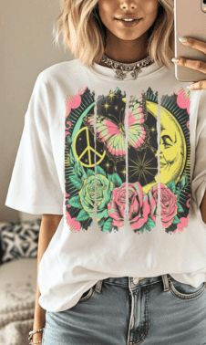 Boho Retro Brushstroke #526 Available in Sublimation or Dtf Just Pick Your Shirt