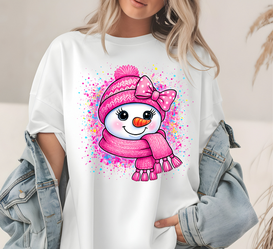 #2105 PREETY AND PINK SNOWMAN