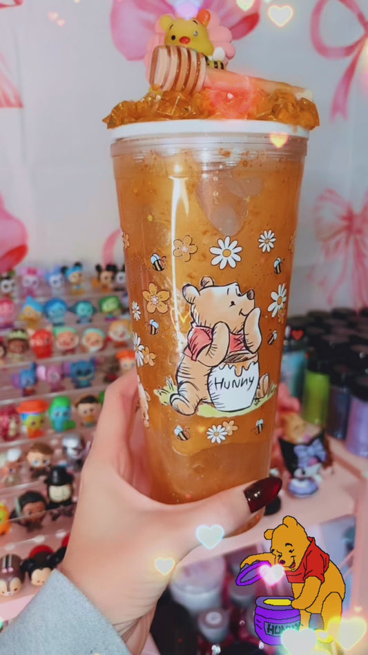 Pooh bear premade 24oz snow globe