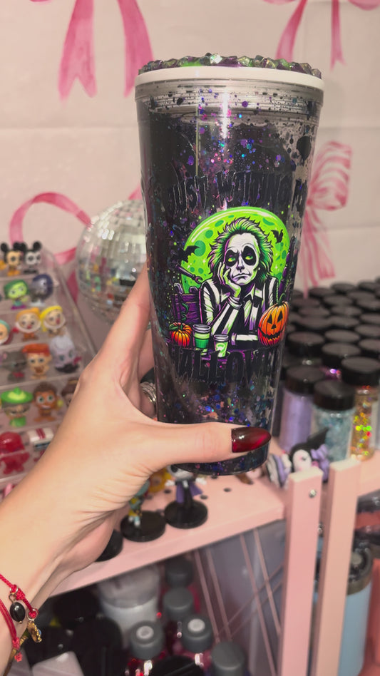 Lava Snow globe premade cup 24oz